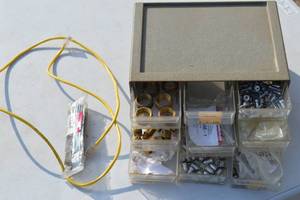 lot 93 image: Parts Organizer with HVAC Hardware  Wire
