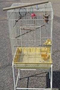 lot 24 image: Bird Cage with Stand