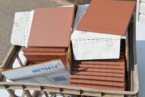 lot 37 image: Crate of Metropolitan Ceramic Tiles
