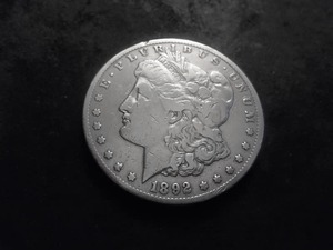1892 CC Morgan Silver Dollar