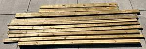 lot 18 image: Group Of Misc. Green Treated Lumber Most 8 Or Longer (52x4, 311 212) (22x6x 12) (22x6x 8) 1 4x4x 10)