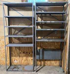 lot 43 image: Two Misc. Metal Storage Shelves  85T x 36W x 15D