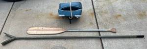 lot 54 image: Folding Boat Pedestal Seat, Shallow Water Push Pole & Orr