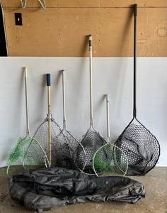lot 59 image: Misc. Landing Nets Including Rubber Nets