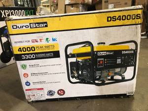 lot 5 image: DuroStar DS4000S 4000 Watt 7 HP Portable RV GAS Generator Costumer Returns See Pics