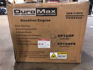lot 17 image: DuroMax XP16HPE 420cc 1 RecoilElectric Start Horizontal Gas Powered Engine