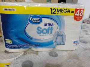 12 Mega Rolls Great Value 2 ply Toi...