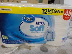 12 Mega Rolls Great Value 2 ply Toi...