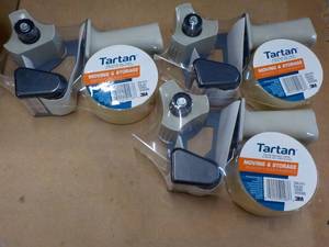 3 ct Tartan Packaging Tape and Disp...