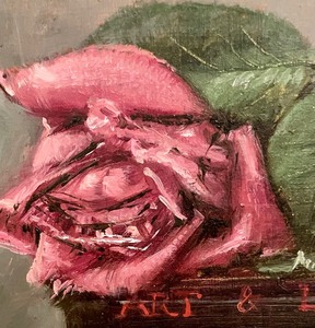 lot 6 image: Art and Love Original Oil on Board Painting by Dean Bowlby