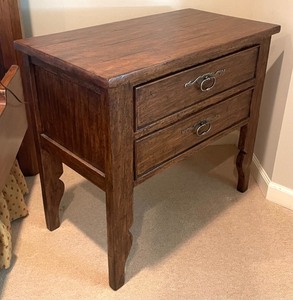lot 54 image: Two Drawer Wooden Accent Table