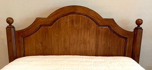 lot 55 image: Wooden Vintage Queen Bed Frame