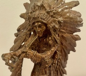 lot 61 image: Shot in the Eye Vintage Sculpture by Carl Kauba