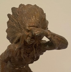 lot 92 image: Indian Scout Sculpture by Carl Kauba
