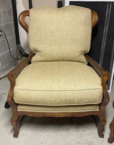 lot 17A image: Two Large Elegant Wingback Chairs from Gabberts