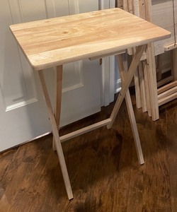 lot 164 image: 6 Wooden Tray Tables