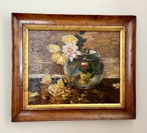 lot 11 image: Framed Beautiful Original Oil on Canvas Still Life Painting