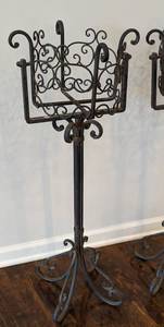 lot 34 image: Pair of Decorative Metal Plant Stands