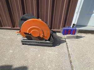 Chicago Electric 14 chop saw with extra blade. Nearly new. Tested & works. As shown.