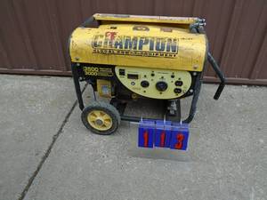 Champion 3850 watt generator. Used condition. Tested & works. As shown.
