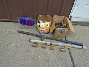 Qty of 2 box of brass pipe fittingd & ball valves. As shown.