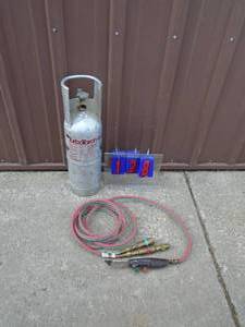 Small turbo torch tank & torch set. As shown.