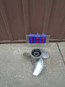 Stainless prop. Good condition. As shown.