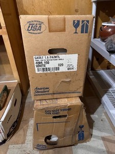 lot 2 image: Bathroom Remodel Kit - Pedestal Sink, Faucet, and Toilet