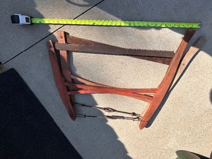 lot 16 image: Antique Wood Buck Saw (Pair)