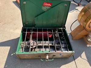 lot 17 image: Vintage Coleman Two Burner Camping Stove
