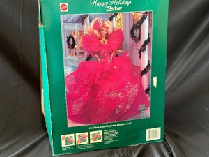 lot 102 image: Happy Holidays Special Edition 1990 Barbie in Red Dress in Box