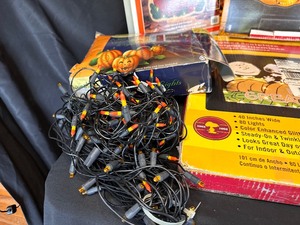 lot 163 image: Vintage Halloween Themed Outdoor Light Displays