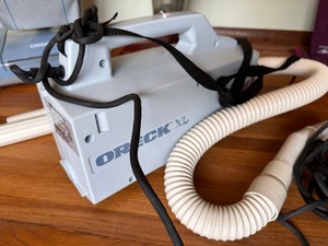 lot 187 image: Vacuum Set Including Oreck Upright, Oreck Handheld, & Fuller Electric Broom