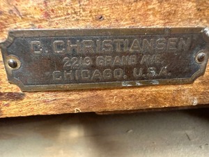 lot 196 image: Christiansen Vintage Carpenters Wood Work Bench 22D x 48W