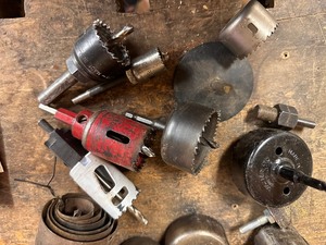 lot 193 image: Hole Saws and Sanding Wire Brushes