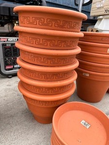 lot 207 image: 6 Terra Cota Planters - 10 Diameter