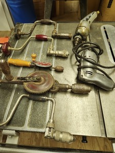 lot 52 image: Vintage Hand Drills and Power Drills