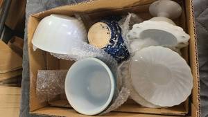 Collection of vintage Fire King Glassware and more