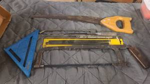 Collection of saws with some replacement baldes