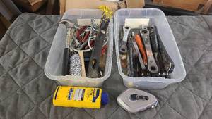 Set of wrenches and rachets among other tools