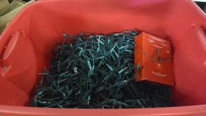 Tote of Christmas lights