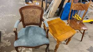2 Chairs and a side table