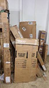 Collection of flat pack furniture with boxes too rough or missing hardware