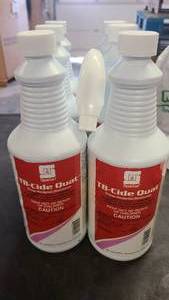 6 Bottles and a sprayer of TB-Cide Quat CleanerDeoderizerDisinfectant