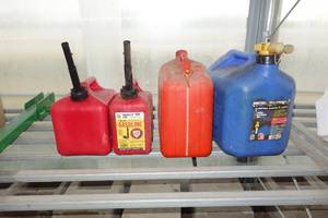 lot 114 image: Lot of Various Gas Cans