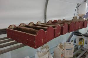 lot 134 image: 8 wooden box planters 24x7x7.5