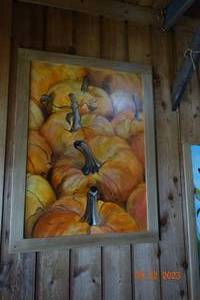 lot 227 image: Custom Large Pumpkin Painting