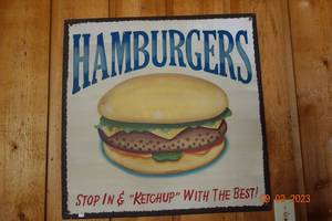 lot 204 image: Hamburgers sign
