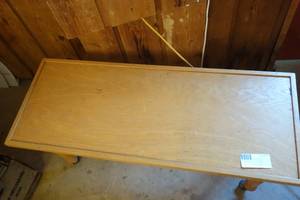 lot 256 image: Wooden Rolling table 46x18x23