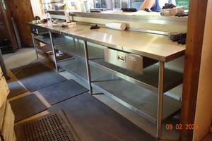 lot 235 image: Stainless Steel Table 148x23x34